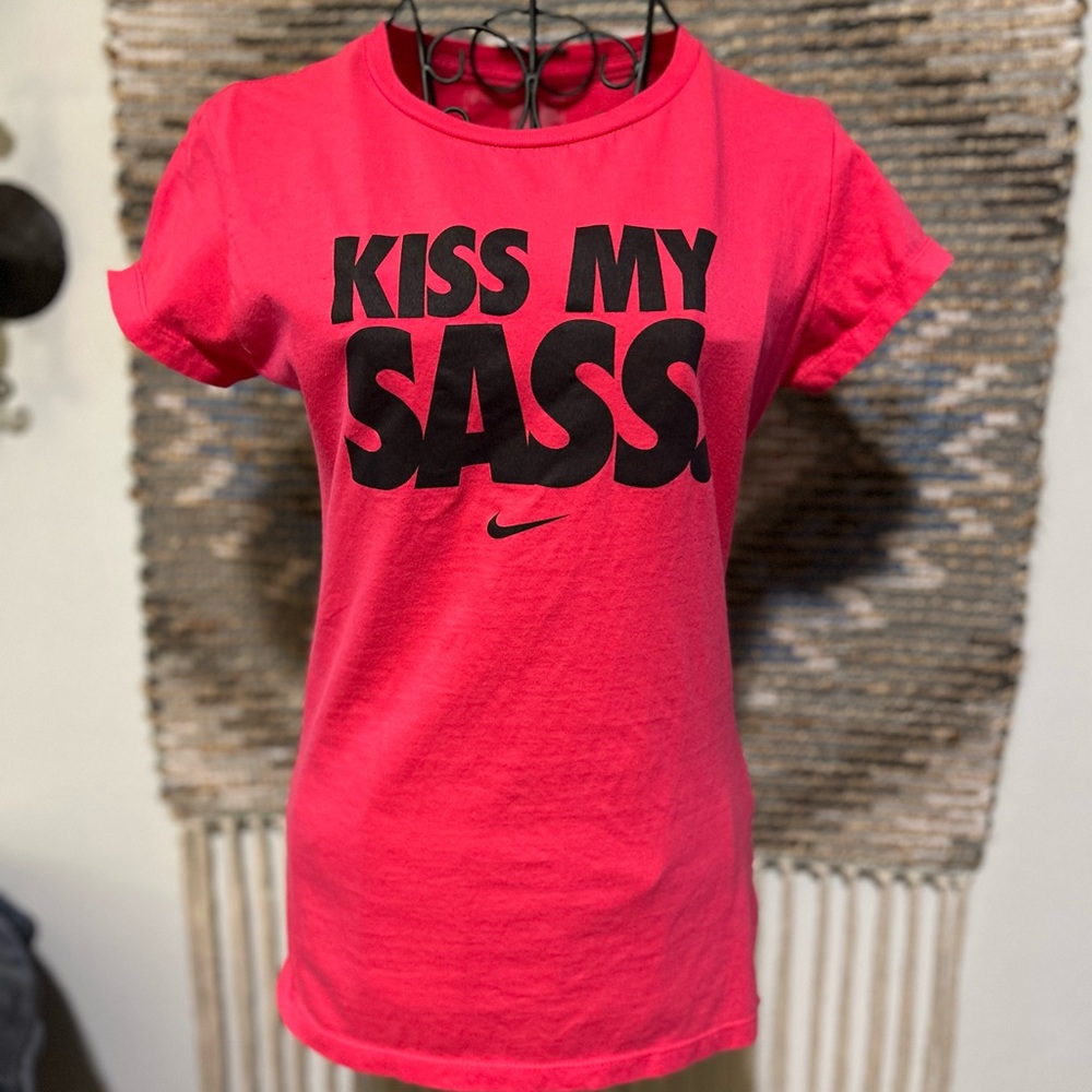 Nike Pink Tee with Graphic Print